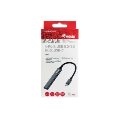 Equip 4-Port Usb 3.0/2.0 Hub, Usb-C - 128961